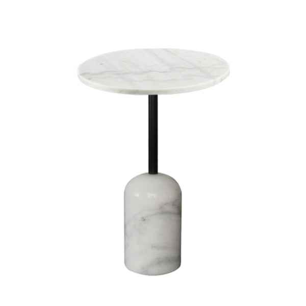 White Marble Top + Marble Base