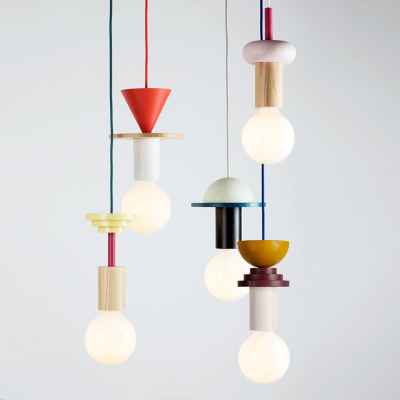 Wooden & Glass Pendant Lamp