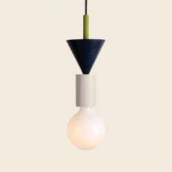 Wooden & Glass Pendant Lamp