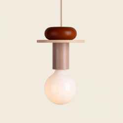 Wooden & Glass Pendant Lamp