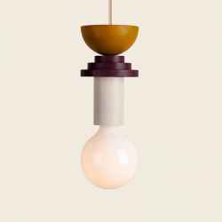 Wooden & Glass Pendant Lamp