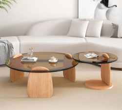 Glass & Wooden Coffee Table