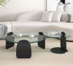 Glass & Wooden Coffee Table