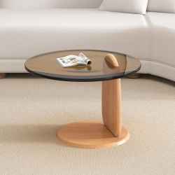 Glass & Wooden Coffee Table