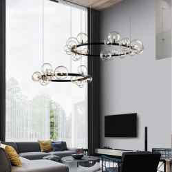 Metal Hoop Pendant Lamp