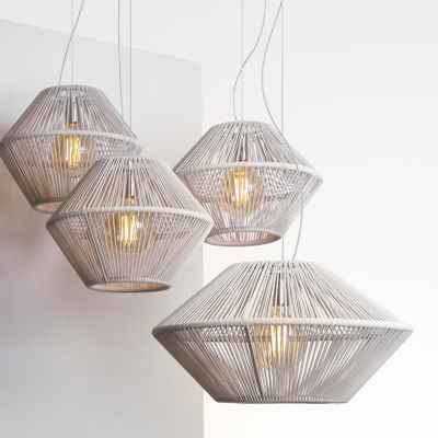 artificial rattan pendant lamp