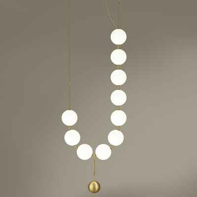 Glass Ball Pendant Lamp-White