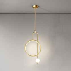 Glass & Iron Pendant Lamp