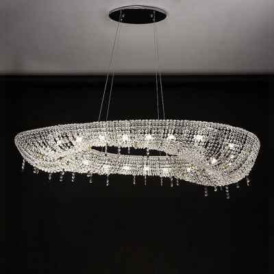 Oval Crystal Chandelier
