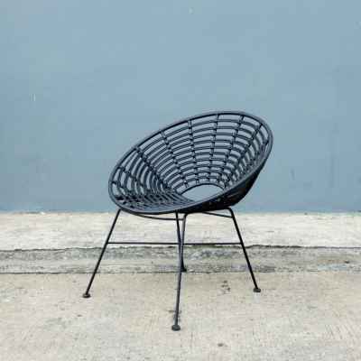 Black Wicker Chair