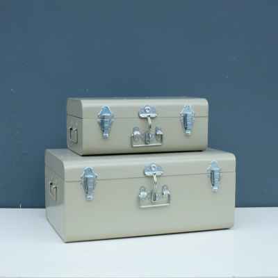 Trunk Set-Khaki/Chrome Acsr