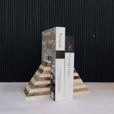 Striped Marble Bookend Set Of 2