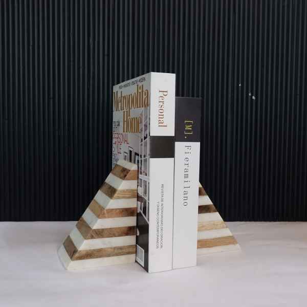 Striped Marble Bookend Set Of 2