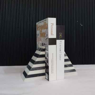 Striped Marble Bookend Set Of 2