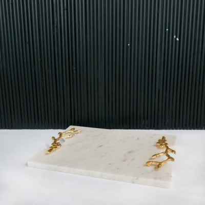 Marble Tray w/Gold Holder