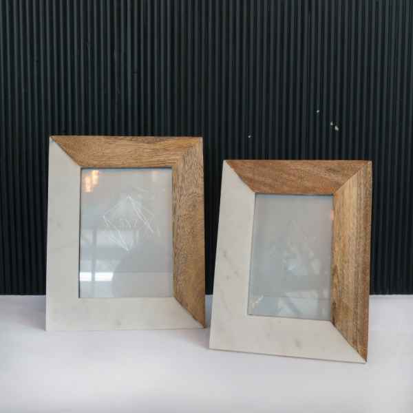 Marble&Wooden Photo Frame