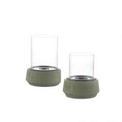 Greenish Ceramic Candle Holder