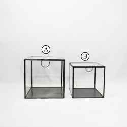 Storage glass box Black