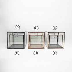 Storage glass box Black