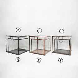Storage glass box BRASS