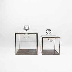 Storage glass box BRASS