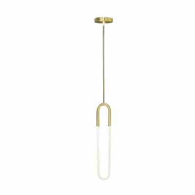 Glass&Iron Pendant Lamp-Gold&White