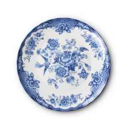 Blue Peopny Dinner Plate