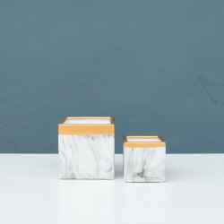 Ceramic Flower Pot with Gold