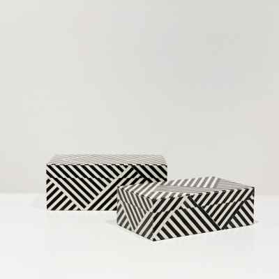 Bone&Resin Décor Box-Brown&Black