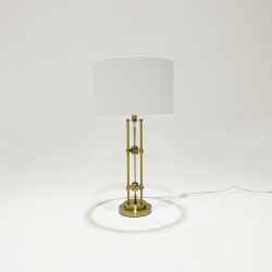 Metal Table Lamp-Gold w/Black Shade