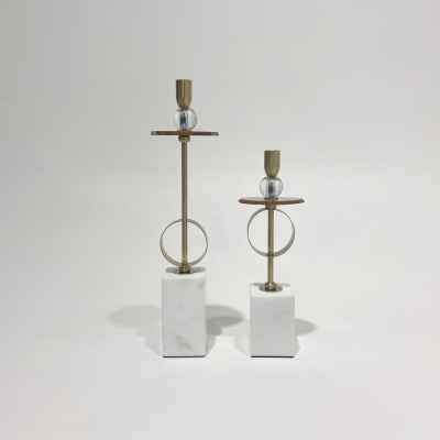 Metal&Marble Candle Holder
