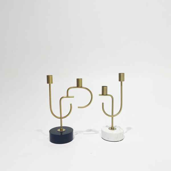 Metal&Marble Candle Holder