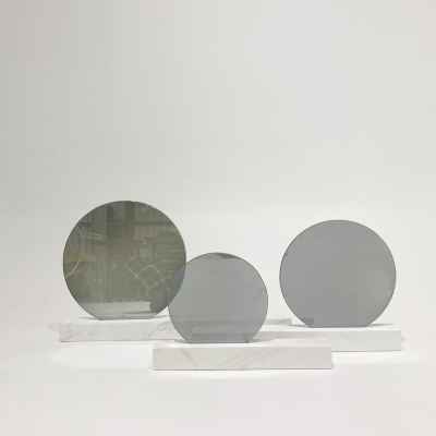 Glass&Marble Table Decoration-Black w/White Base (Set of 3)