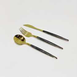 Cutlery Set Of 3-Gold