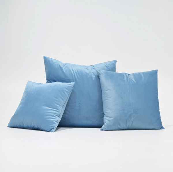 VELVET CUSHION - WATER BLUE