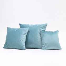 VELVET CUSHION - WATER GREEN