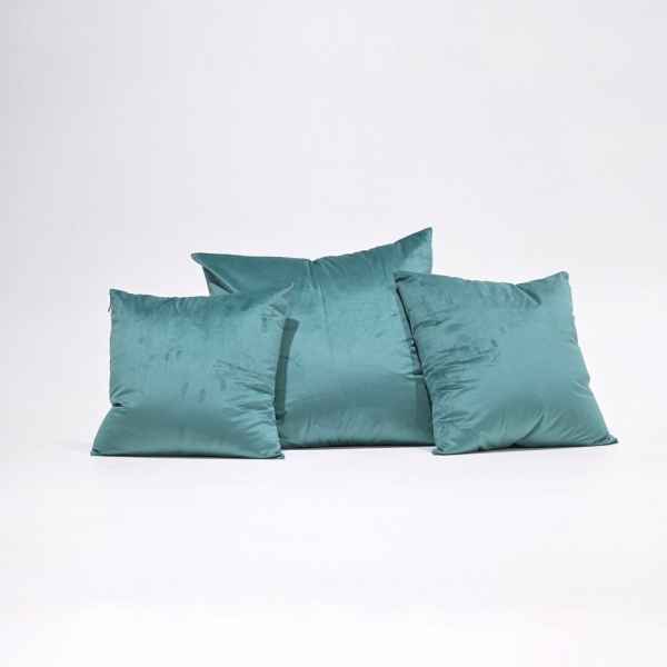 VELVET CUSHION - TEAL