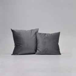 VELVET CUSHION - DARK GREY