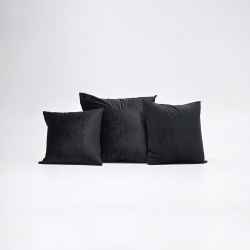 VELVET CUSHION - BLACK