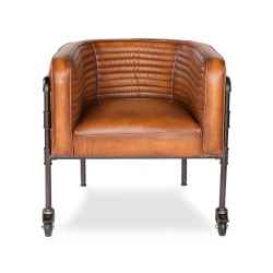 Industrial leather chair