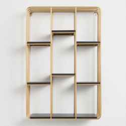 Iron&MDF Shelves H100-Gold