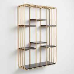 Iron&MDF Shelves H100-Gold