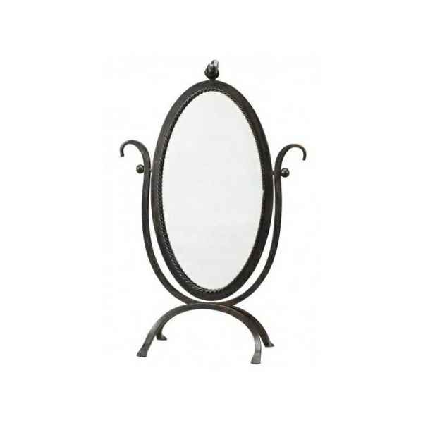 Metal Standing Mirror w/ Bird On Top