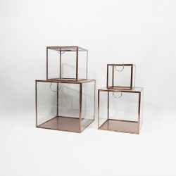 Storage glass box Black