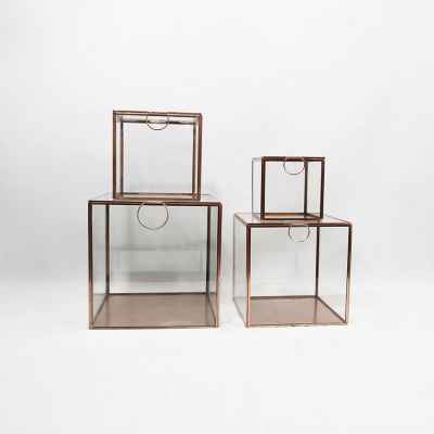 Storage glass box Black