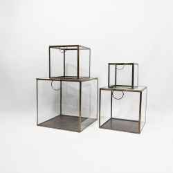 Storage glass box Brass