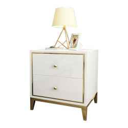 Night Table w/2Drawers-White