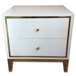 Night Table w/2Drawers-White