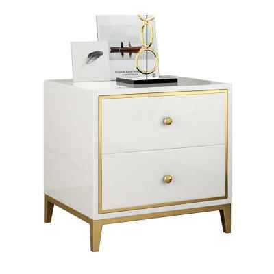 Night Table w/2Drawers-White