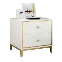 Night Table w/2Drawers-White